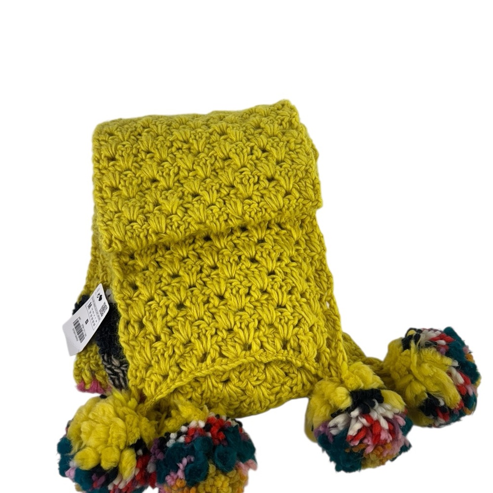 ZARA HANDMADE POM POM SOFT WINTER KNIT SCARF - Picture 5 of 7